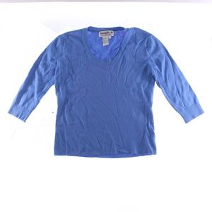 Joseph A. Top Womens Sz L blue Solid